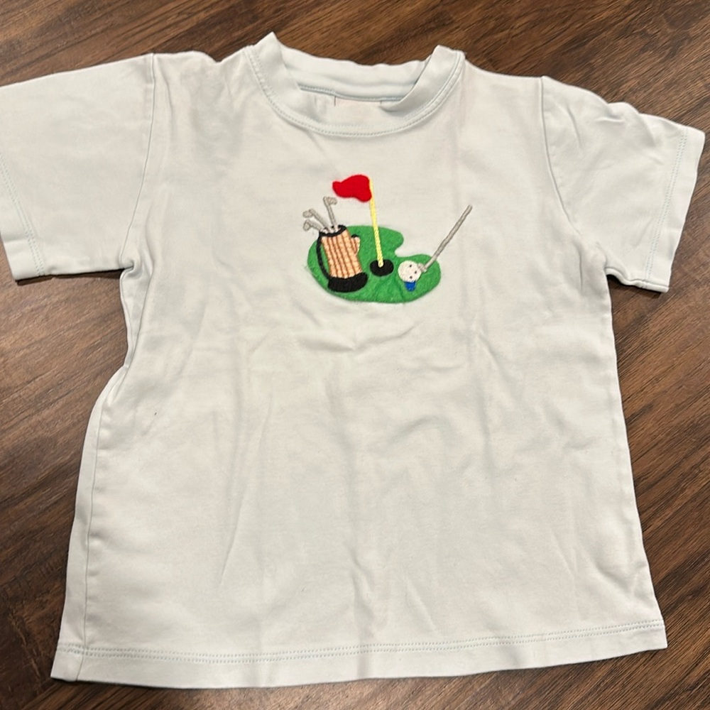 Squiggles Kids Golf Applique Short Sleeve Tee